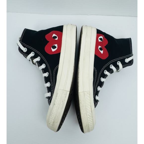 Converse X Play Comme Des Garçons Chuck Taylor High Tops Mens 6 Womens 8 - Picture 3 of 10